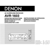 Denon AVR-1603 AVR-683 manual cover