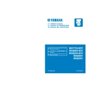 Yamaha MX775V-EFI, MX800V-EFI, MX825V-EFI, MX800V, MX825V manual cover