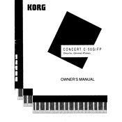 KORG C-50G FP manual cover