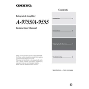 Onkyo A 9755, A 9555 manual cover