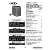 Lennox AC13 manual cover