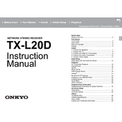 Onkyo TX L20D manual cover