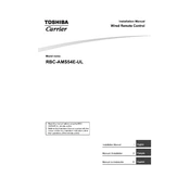 Carrier Toshiba RBC-AMS54E-UL manual cover