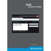 Sennheiser ADN System Installer manual cover