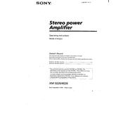 Sony XM-4026 manual cover