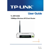 tp-link TL-WR743ND manual cover