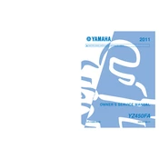 Yamaha YZ450FA 2011 manual cover