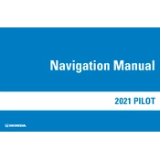 Honda Pilot 2021 manual cover