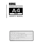 KORG A4 GUITAR manual cover