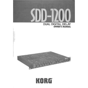 KORG SDD-1200 manual cover