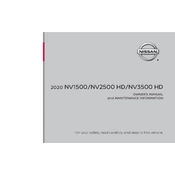 Nissan NV1500 2020 manual cover