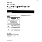 Sony SA W551 manual cover