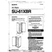 Sony SU-61XBR manual cover