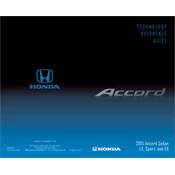 Honda Accord Sedan LX Sport and EX 2015 Technology manual cover