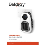 Beldray EH3001 500W Handy Plug-in Heater manual cover