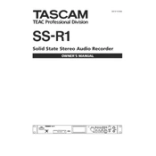 Tascam SS-R1 manual cover