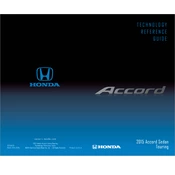 Honda Accord Sedan Touring 2015 Technology manual cover