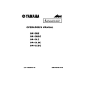 Yamaha SR10RE, SR10RSE, SR10LE, SR10LSE 2014 manual cover