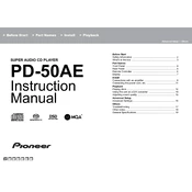 Pioneer PD-50AE manual cover