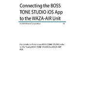 Boss WAZA-AIR Tone Studio iOS manual cover