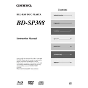 Onkyo BD SP308 manual cover