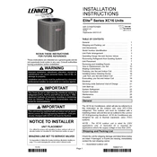 Lennox XC16 manual cover