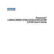 Epson PowerLite L400U manual cover