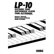 KORG LP-10 manual cover