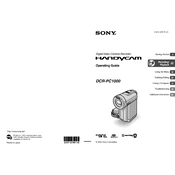 Sony DCR-PC1000 manual cover