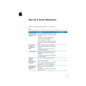 Apple Mac OS X Server Worksheet manual cover