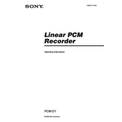 Sony PCM-D1 manual cover