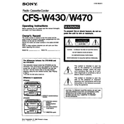 Sony CFS-W430 manual cover