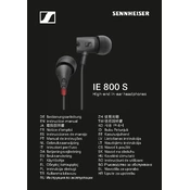 Sennheiser IE 800 S manual cover