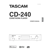 Tascam CD-240 manual cover