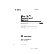 Sony MHC-GX8000 manual cover