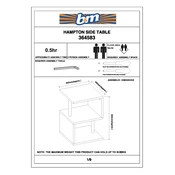 Hampton B&M Side Table 364583 manual cover