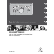 Behringer Xenyx Control1USB manual cover