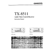 Onkyo TX 8511 manual cover