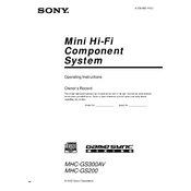 Sony MHC-GS200 manual cover