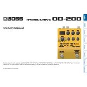 Boss OD-200 manual cover