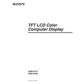 Sony SDM-HX73 manual cover