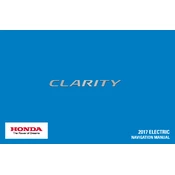 Honda Clarity Electric 2017 manual cover