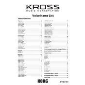 KORG KROSS 1 manual cover