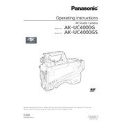 Panasonic AK-UC4000G manual cover