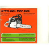 Stihl 021 023 025 manual cover