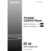 Sony DVP-FX97 manual cover