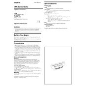 Sony SRF-56 manual cover