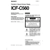 Sony ICF-C560 manual cover