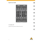 Behringer 121 DUAL VCF manual cover