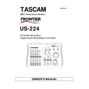 Tascam US-224 manual cover